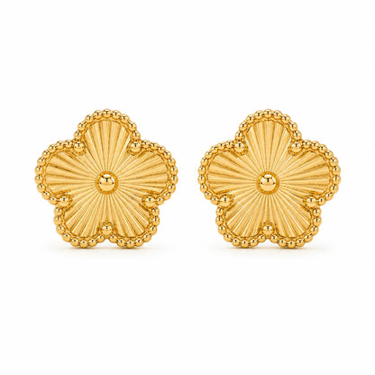 Brinco Trevo Feminino Banhado a Ouro 18K