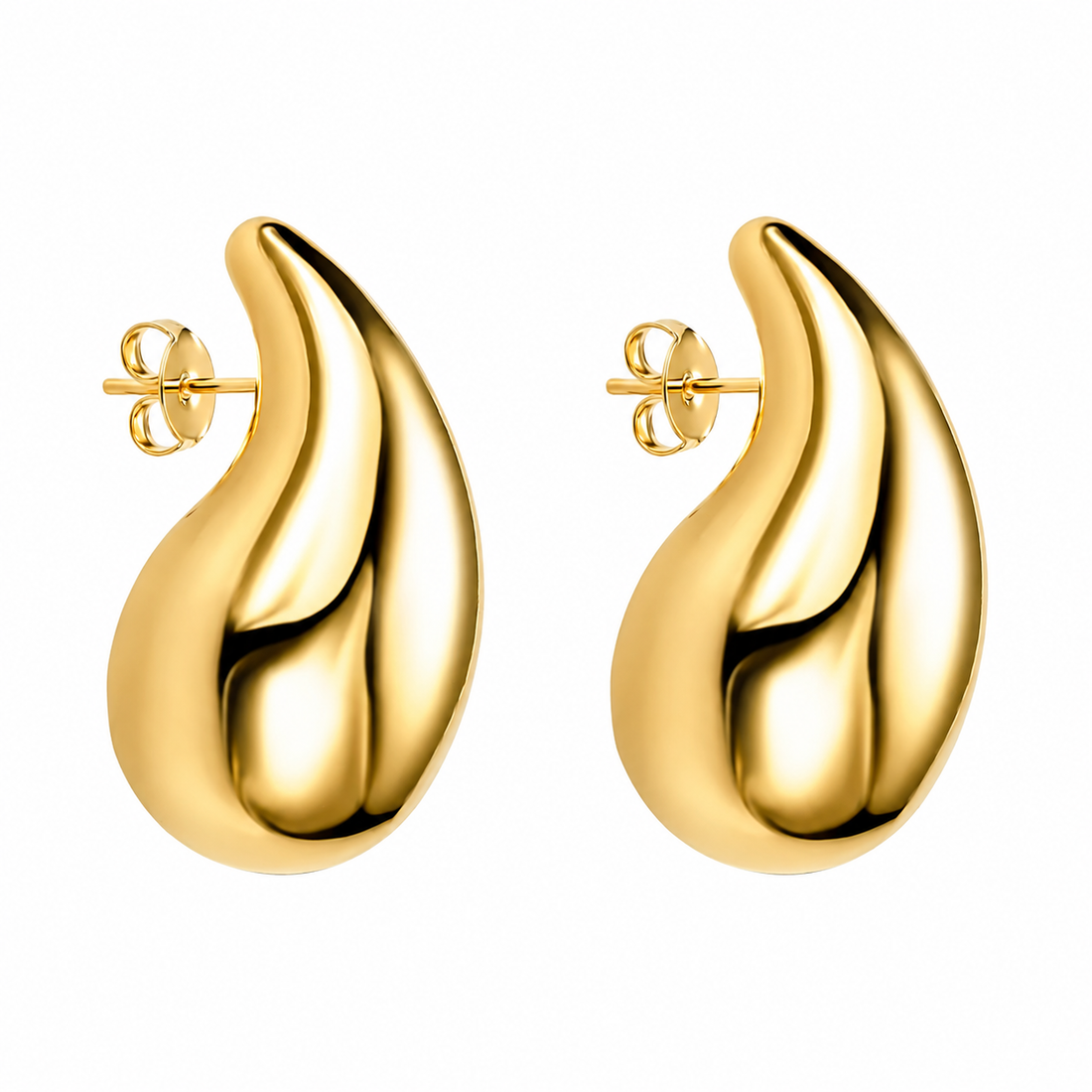 Brinco Gota Dourado Banhado A ouro 18k