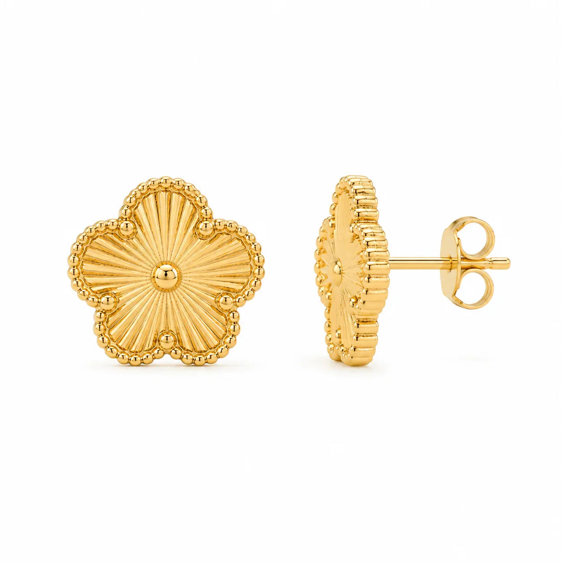 Brinco Trevo Feminino Banhado a Ouro 18K