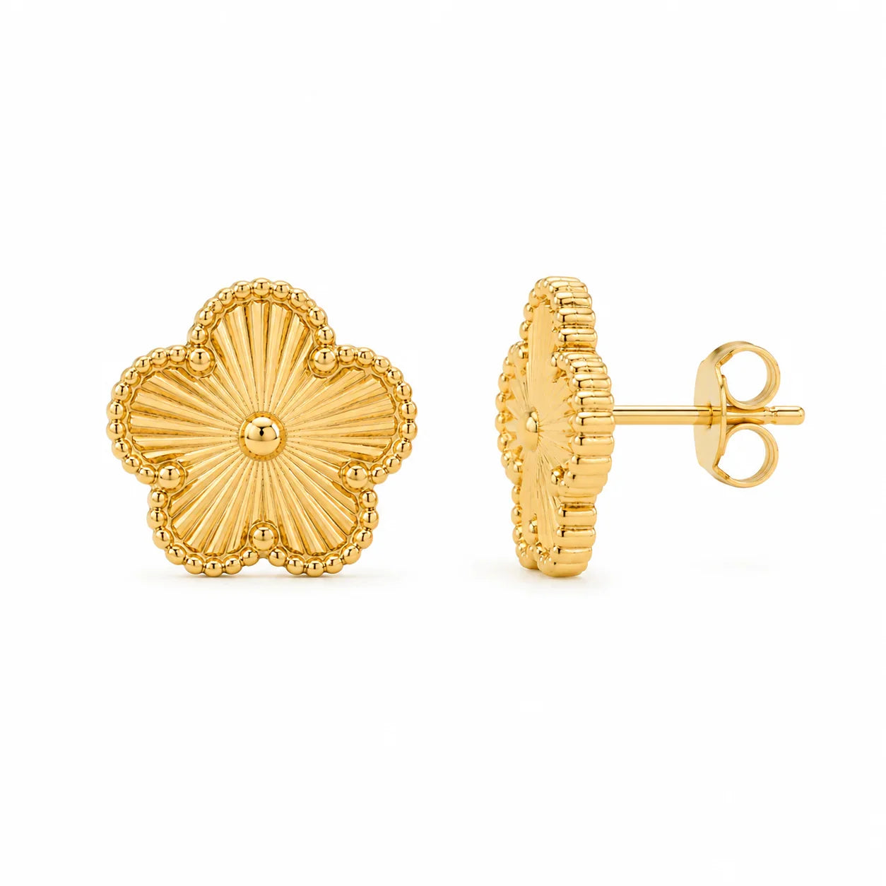 Brinco Trevo Feminino Banhado a Ouro 18K