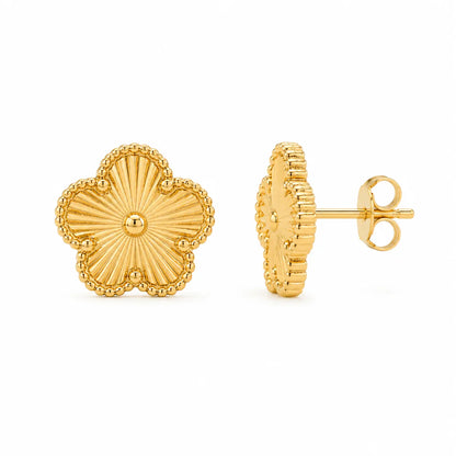 Brinco Trevo Feminino Banhado a Ouro 18K