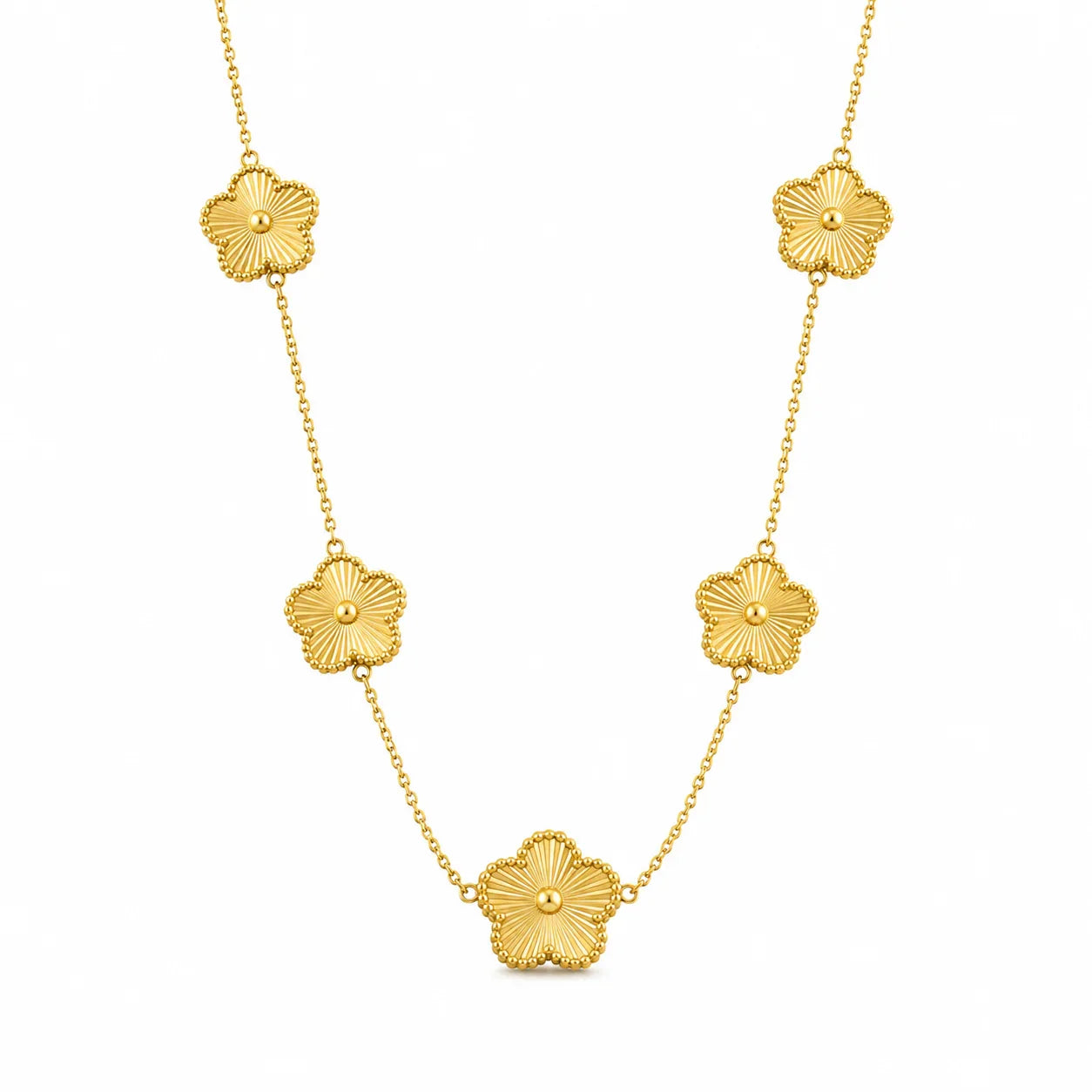 Colar Trevo Feminino Banhado a Ouro 18K